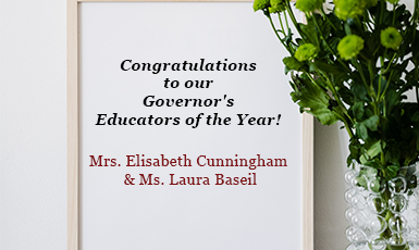  Sign congratulating educators of the year